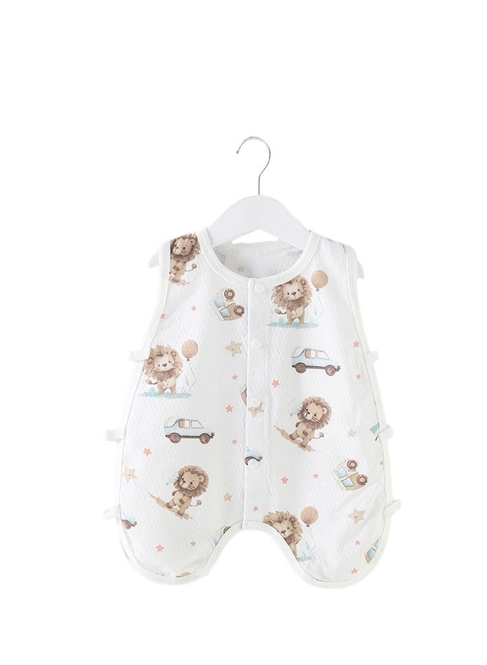 Baby lute clothes summer newborn jumpsuits boys and girls baby sleeveless vest ha clothes crawling summer dress - Image 1