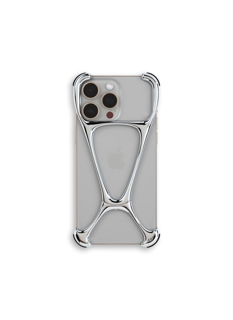 darc iPhone 14 Pro Slim and Lightweight Stainless Steel Case in Matte Silver Color  - Image 1