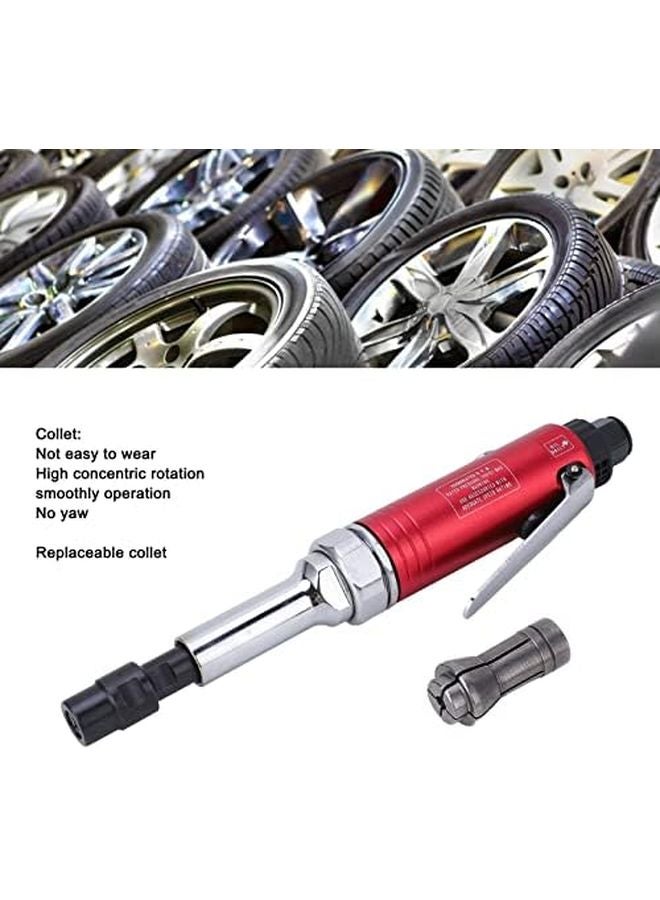 مطحنة هواء على الطراز الأمريكي، من سبائك الألومنيوم، سرعة 20000 دورة في الدقيقة، مع أداة طحن مستقيمة بمشبك 3 ملم و 6 ملم - Image 4