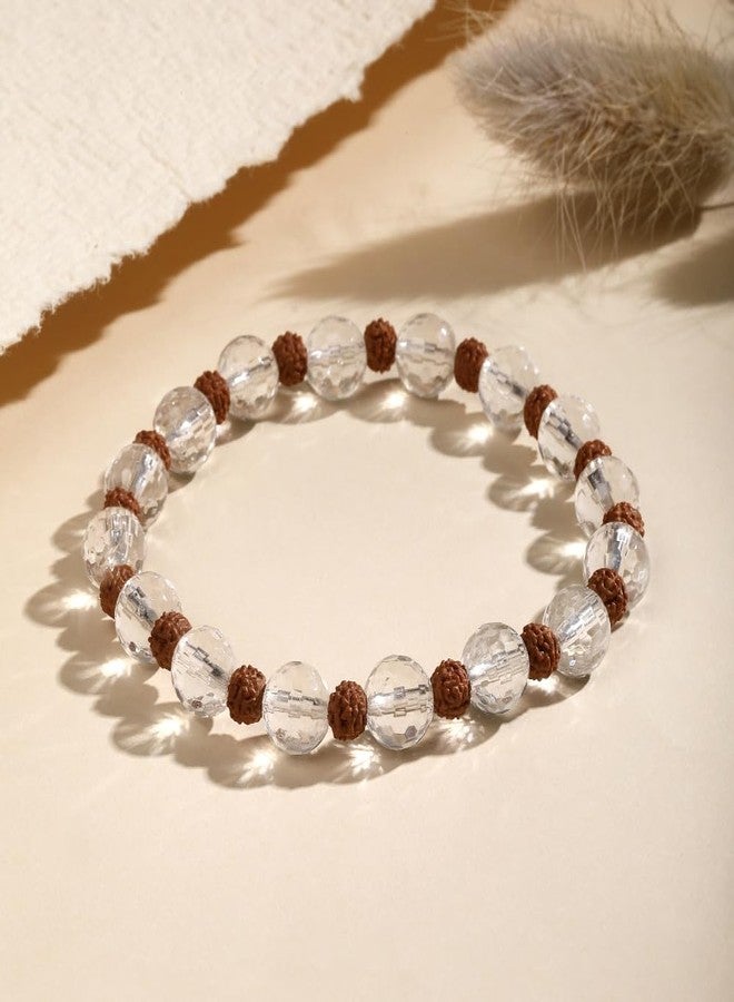 Chitshakti Original Certified Rudraksha Bracelet for Men & Women - Natural Rudraksha Beads | Powerful Shield of Positivity and Growth| Spiritual & Astrology Healing Bracelet |Return Gifts for Guests| 8mm - Image 5