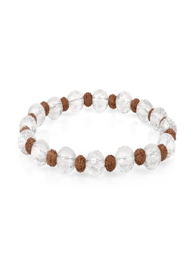 Chitshakti Original Certified Rudraksha Bracelet for Men & Women - Natural Rudraksha Beads | Powerful Shield of Positivity and Growth| Spiritual & Astrology Healing Bracelet |Return Gifts for Guests| 8mm - Image 1