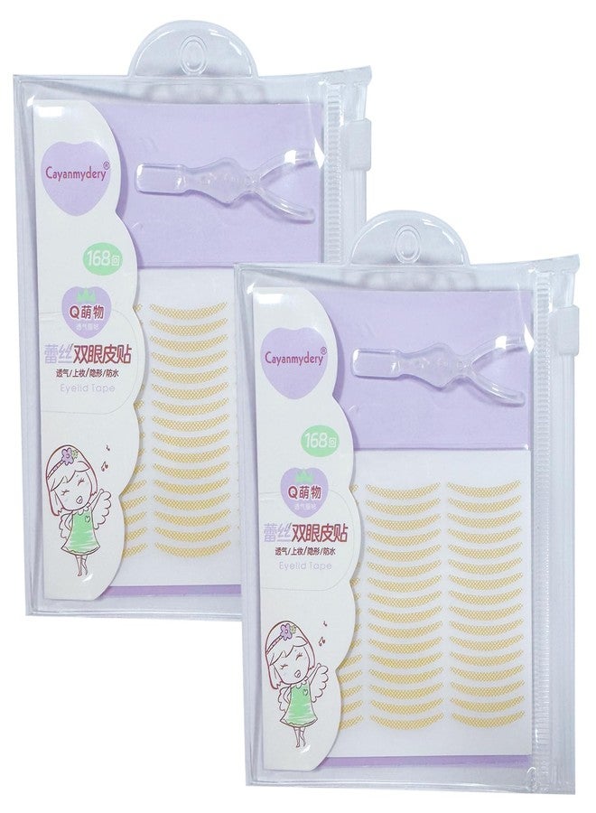 Cayanmydery 336 Pairs Natural Invisible Single Side Eyelid Tape Stickers, Eyelid Lifter Strips Perfect for Saggy, Hooded, Droopy, Uneven, or Mono-eyelids - Image 1