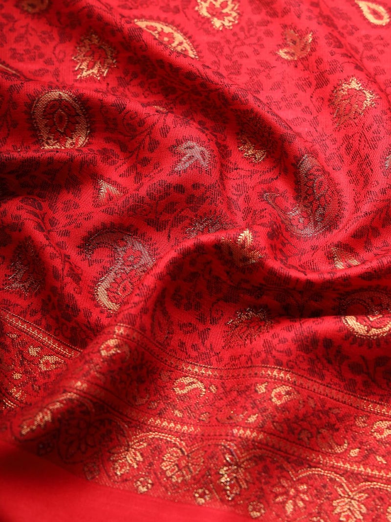 Pashmoda Women Gul-e-Nazakat Zari Work Woven Design Stole (Size 71X203 CM) - Image 4