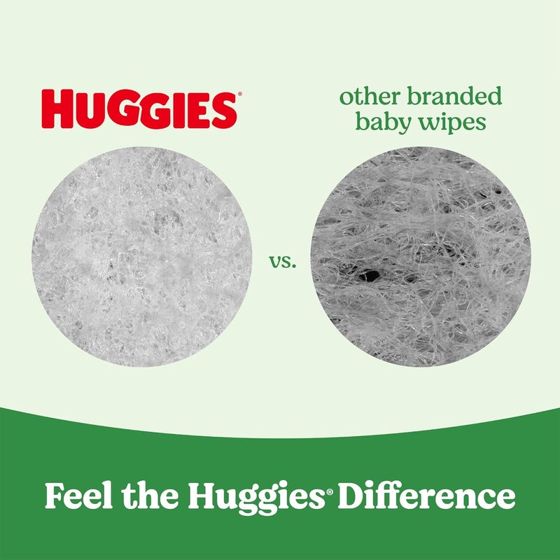 HUGGIES Natural Care Sensitive Baby Wipes, Unscented, Hypoallergenic, 99% Purified Water, 3 Refill Packs (528 Wipes Total) - Image 4