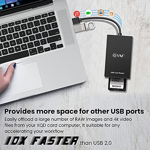 EVM XQD Memory Card Reader USB 3.0 – 5Gbps High-Speed Transfer for XQD G/M Series, Lexar 2933x/1400x, SD/SDHC/SDXC, Compatible with PC & Mac – 3 Years Warranty (EVM-CR-002) - Image 5