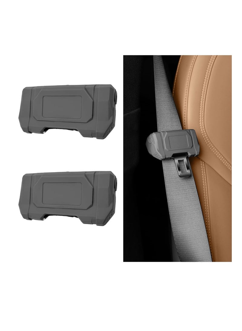 Car Seat Belt Buckle Covers, 2 PCS Anti-Scratch Silicon Seat Belt Buckle Protector for Car Safety, Automotive Seat Belt Clips Cover for Van Truck, Interior Car Accessories, Gray - Image 1