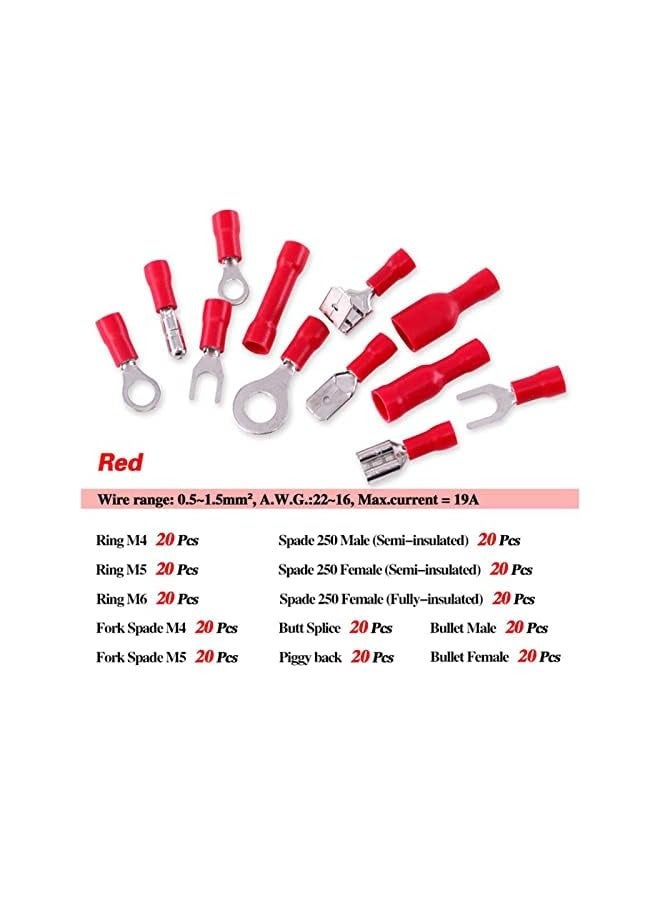 erorex 540Pcs Assorted Crimp Terminal Set Insulated Electrical Wiring Connector Kit,Car Cold Press Terminal Kit - Image 4