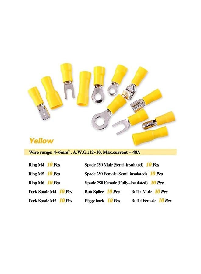 erorex 540Pcs Assorted Crimp Terminal Set Insulated Electrical Wiring Connector Kit,Car Cold Press Terminal Kit - Image 2
