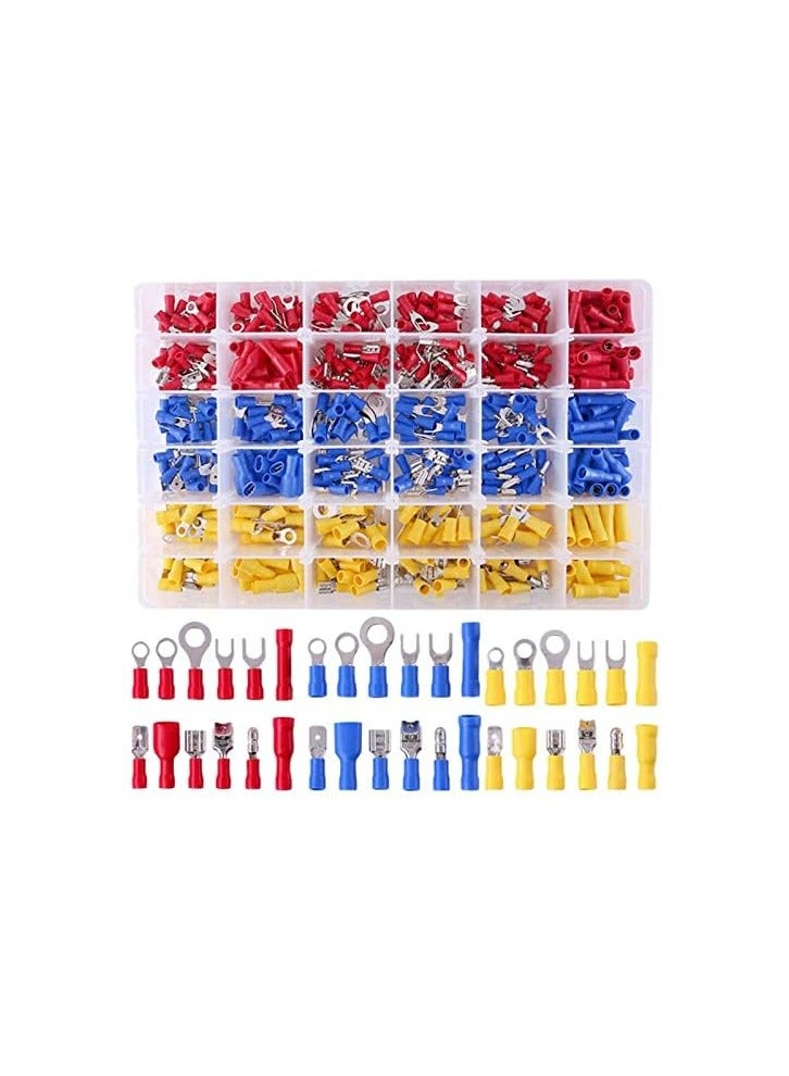 erorex 540Pcs Assorted Crimp Terminal Set Insulated Electrical Wiring Connector Kit,Car Cold Press Terminal Kit - Image 1