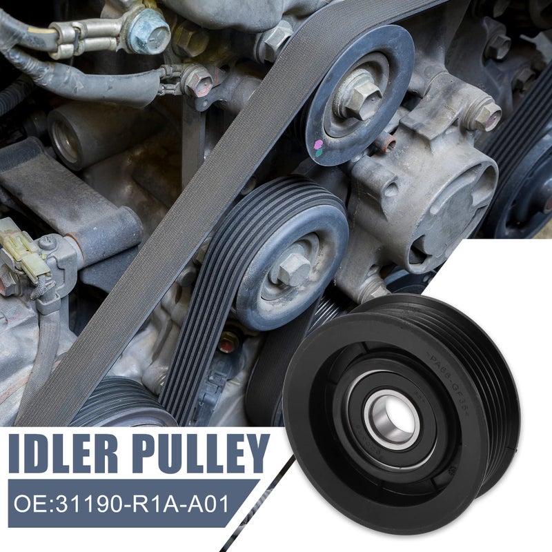 X AUTOHAUX X AUTOHAUX 31190-R1A-A01 Car Accessory Drive Belt Idler Pulley Tensioner Pulley Guide Pulley for Honda HR-V 2016-2020 for Honda Civic 2012-2015 1.8L  - Image 2