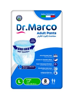 Dr. Marco Adult Culotte Diaper, Size Large, 8 Count Turkish made Pants with Wetness Indicator, Italian Technology  - Image 4