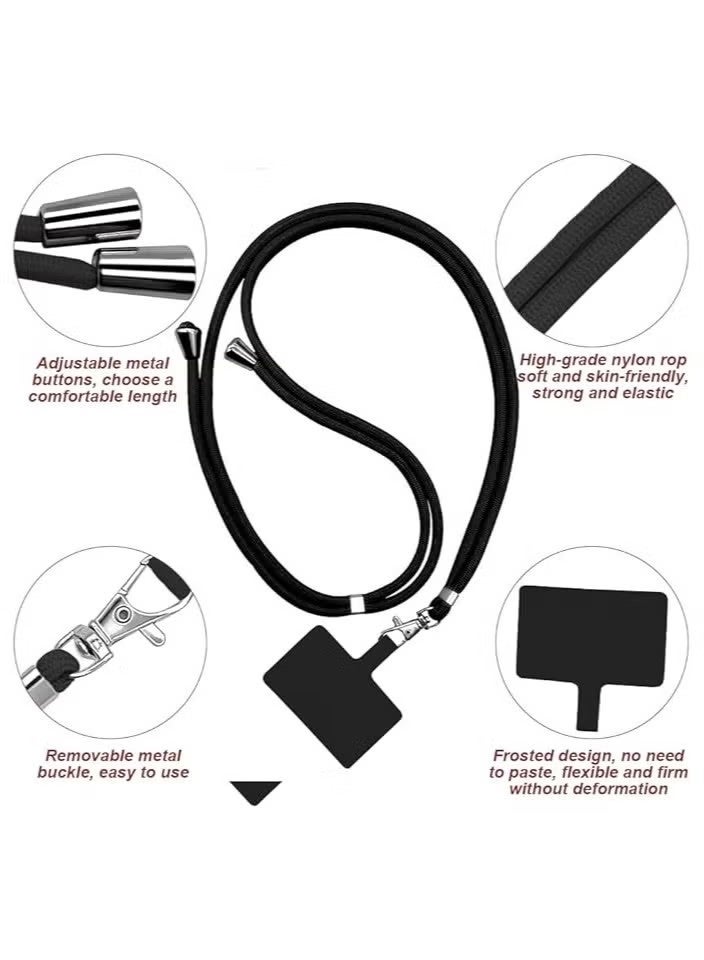 حبل الهاتف ، حبل الهواتف المحمولة الشاملة للهواتف الخلوية ، حزام رقبة الكتف قابل للتعديل متعدد الوظائف متوافق مع معظم الهواتف الذكية - Image 4