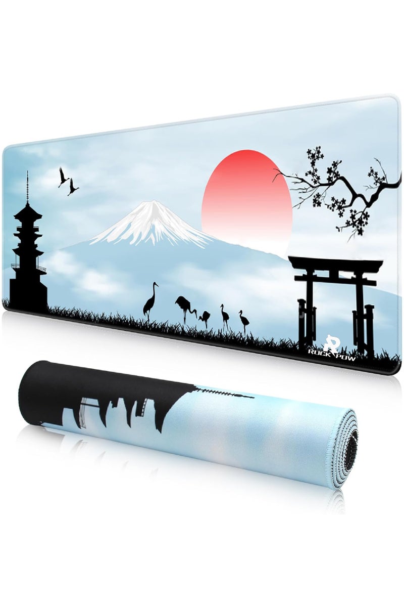 روك بو لوحة الماوس الكبيرة لعب لوحة الماوس غير الانزلاق قاعدة المطاط مكتب حصيرة مكتب لوحة الماوس الموسعة لوحة المفاتيح لوحات الماوس لأجهزة الكمبيوتر - Image 1