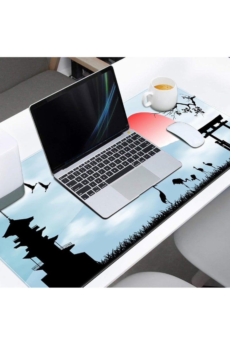 روك بو لوحة الماوس الكبيرة لعب لوحة الماوس غير الانزلاق قاعدة المطاط مكتب حصيرة مكتب لوحة الماوس الموسعة لوحة المفاتيح لوحات الماوس لأجهزة الكمبيوتر - Image 2