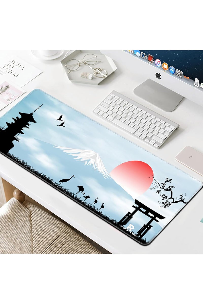 روك بو لوحة الماوس الكبيرة لعب لوحة الماوس غير الانزلاق قاعدة المطاط مكتب حصيرة مكتب لوحة الماوس الموسعة لوحة المفاتيح لوحات الماوس لأجهزة الكمبيوتر - Image 3