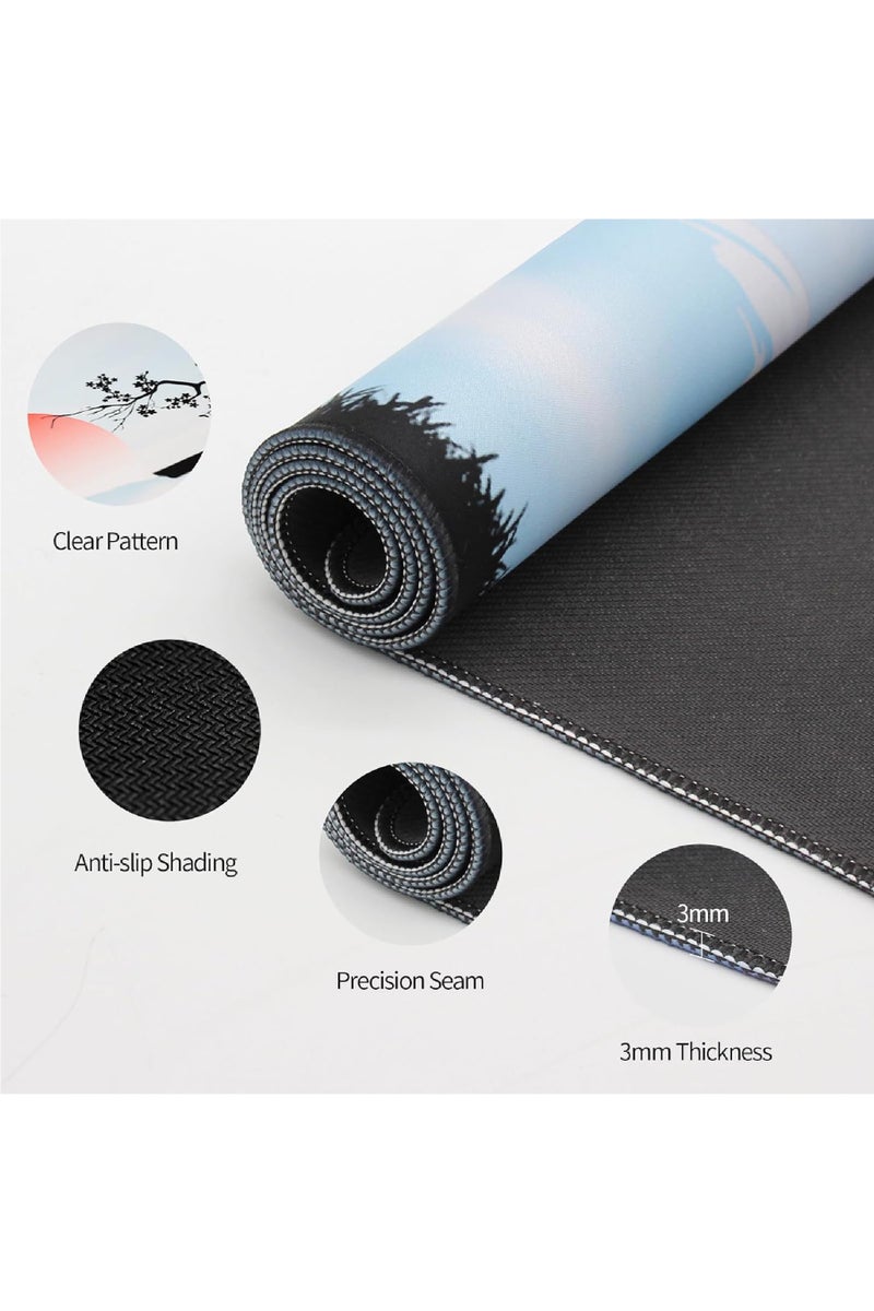 روك بو لوحة الماوس الكبيرة لعب لوحة الماوس غير الانزلاق قاعدة المطاط مكتب حصيرة مكتب لوحة الماوس الموسعة لوحة المفاتيح لوحات الماوس لأجهزة الكمبيوتر - Image 5