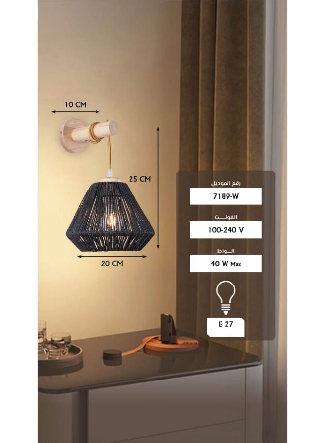 Best Power Classic Wall Handmade Lamp 7189-W – E27 Lamp Base (Bulb Not Included) – Elegant Vintage Wall Sconce for Living Room, Bedroom, Hallway, and Café - Image 4