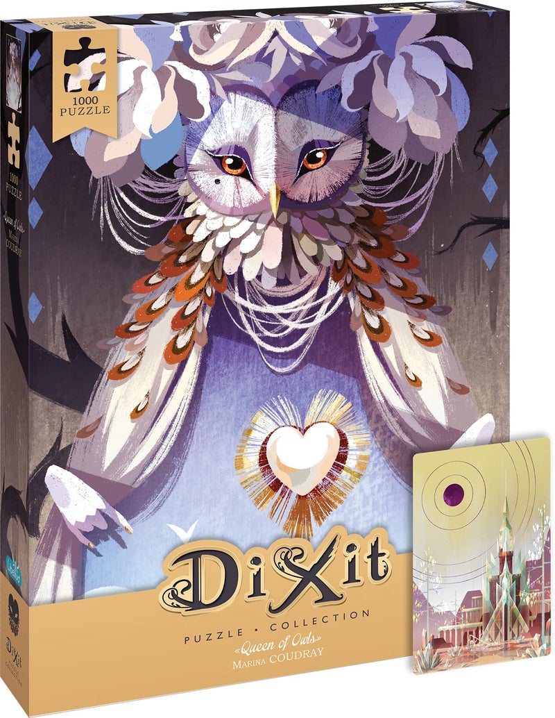 Libellud Dixit Queen of Owls 1000 Piece Jigsaw Puzzle - Fun Puzzle for Kids & Adults! Easy to Frame, Includes an Exclusive Dixit Card, Features Artwork from Marina Coudray, Ages 14+, Made - Image 1