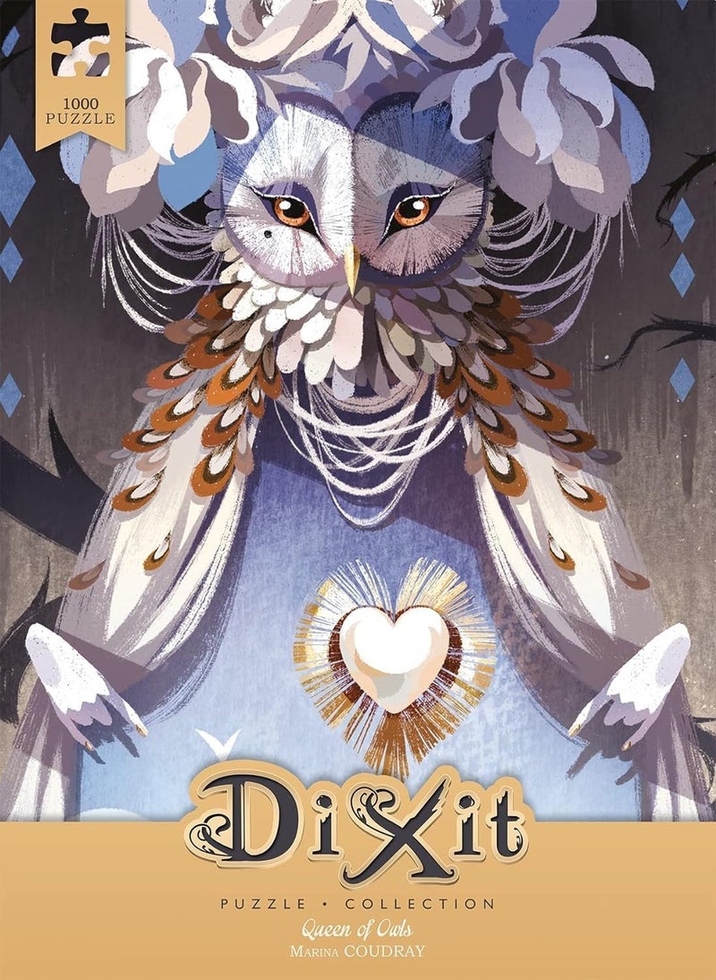 Libellud Dixit Queen of Owls 1000 Piece Jigsaw Puzzle - Fun Puzzle for Kids & Adults! Easy to Frame, Includes an Exclusive Dixit Card, Features Artwork from Marina Coudray, Ages 14+, Made - Image 4