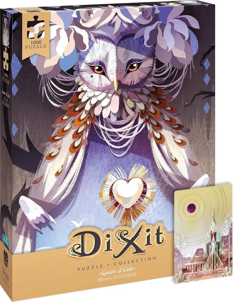 Libellud Dixit Queen of Owls 1000 Piece Jigsaw Puzzle - Fun Puzzle for Kids & Adults! Easy to Frame, Includes an Exclusive Dixit Card, Features Artwork from Marina Coudray, Ages 14+, Made - Image 2