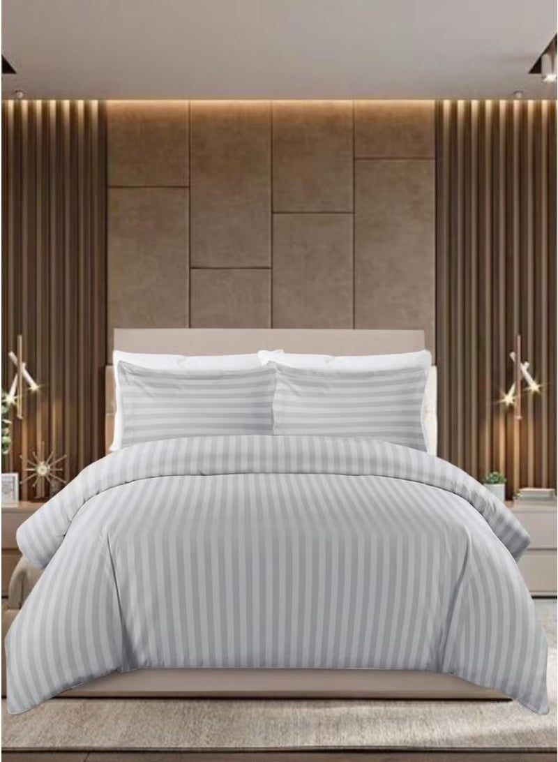 بلوبيري طقم غطاء لحاف سوبر كينج مخطط 6 قطع