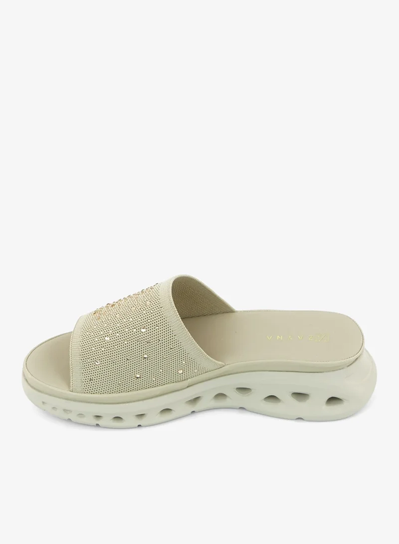 Zayna Beige 221-335 Zayna Ladies Casual Slides 3F2006-911 Beige for Women | Best Price UAE