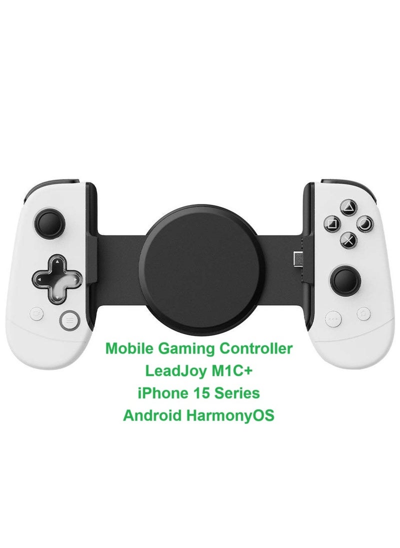 Professional Mobile Gaming Controller LeadJoy M1C+ Type-C for iPhone 15 Series Android HarmonyOS with Cooling Conduction Plate, Hall Effect Joysticks, Turbo Function, Pass-through Charging