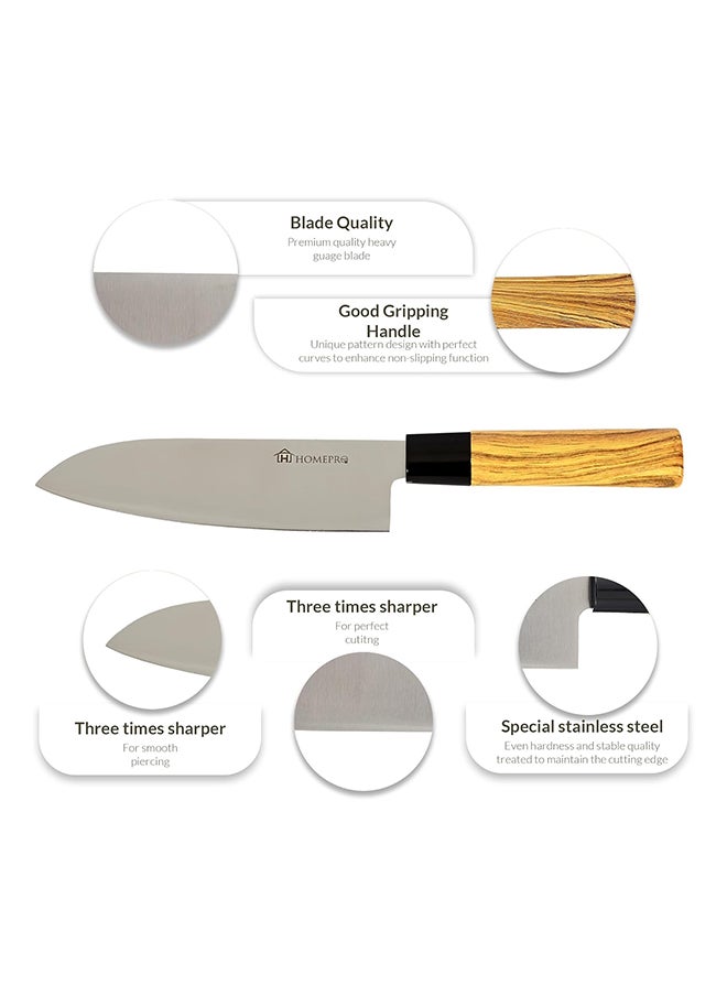 Home Pro Homepro 4" Utility Knife - Precision - Crafted Stainless Steel Blade Ergonomic Handle Expertly Forged For Exceptional Effortless Carving And Long-Lasting Performance  - Image 5