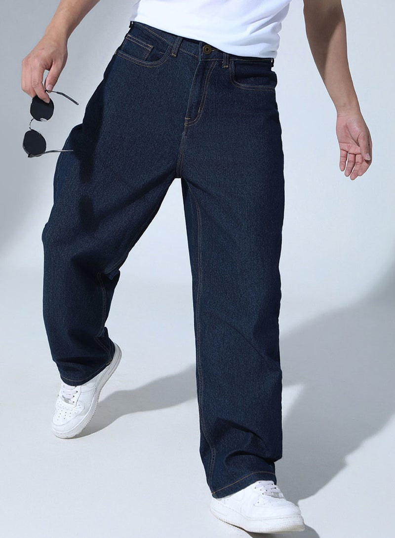 Hubberholme Indigo Relaxed Fit Jeans Solid design crafted from 100% Cotton with Button closure. - Image 3