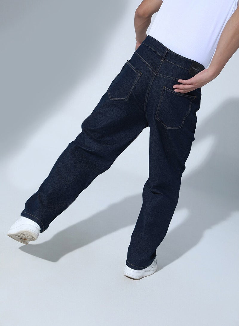 Hubberholme Indigo Relaxed Fit Jeans Solid design crafted from 100% Cotton with Button closure. - Image 4