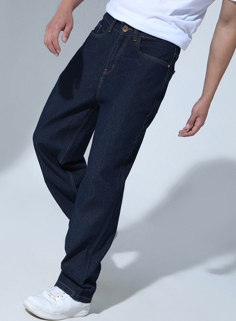 Hubberholme Indigo Relaxed Fit Jeans Solid design crafted from 100% Cotton with Button closure. - Image 2