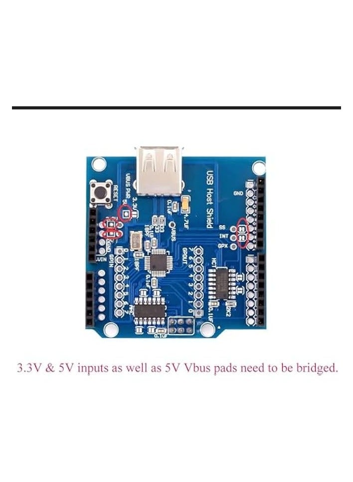 SB Host Shield for Arduino UNO, and MEGA 2560 - Empowers Google Android ADK & USB Hub Support - Amplify Arduino's Connectivity and Versatility - Perfect for Innovative DIY and Maker Projects