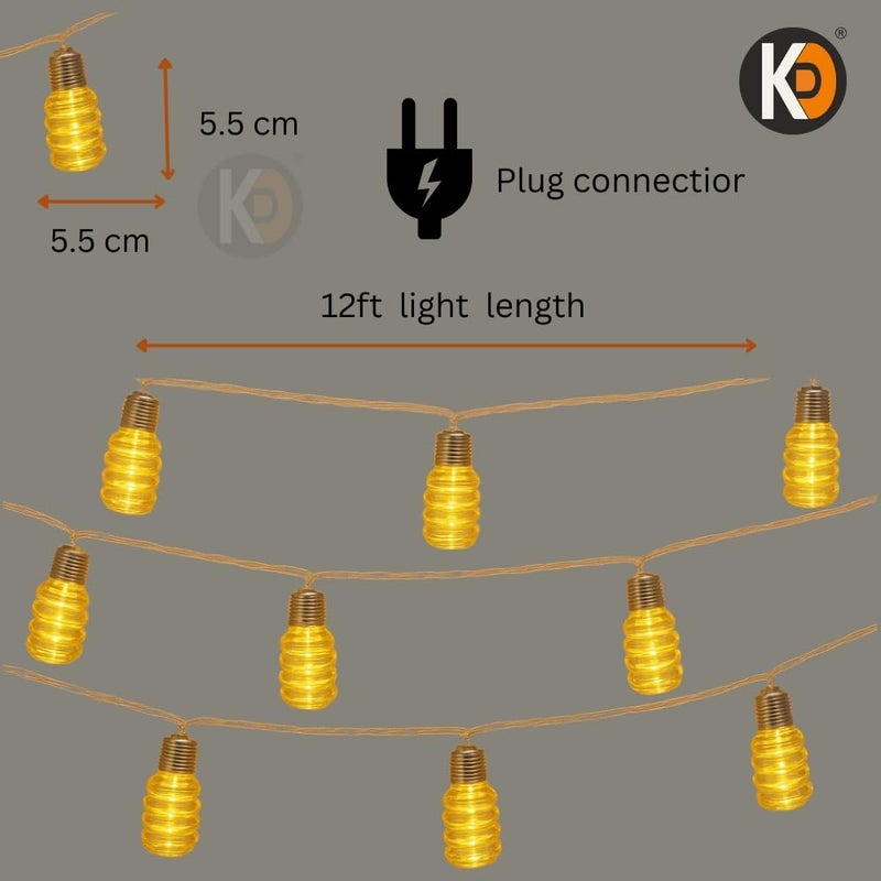 KD String led Light 20 led Spring Crystal String Lights – Spring Crystal 12ft String led Light for Diwali/Navratri/Christmas Indoor & Outdoor Decoration - Image 5