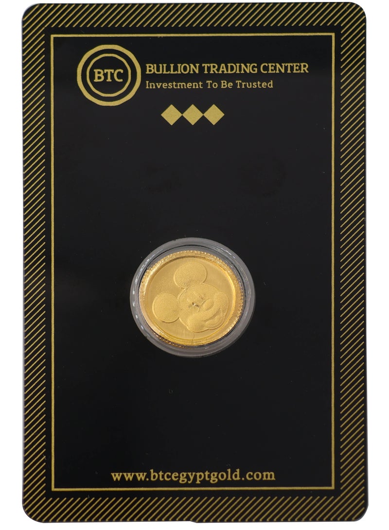 بي تي سي جنيه ذهب ميكي ماوس عيار 24 بوزن 2 غرام - Image 1