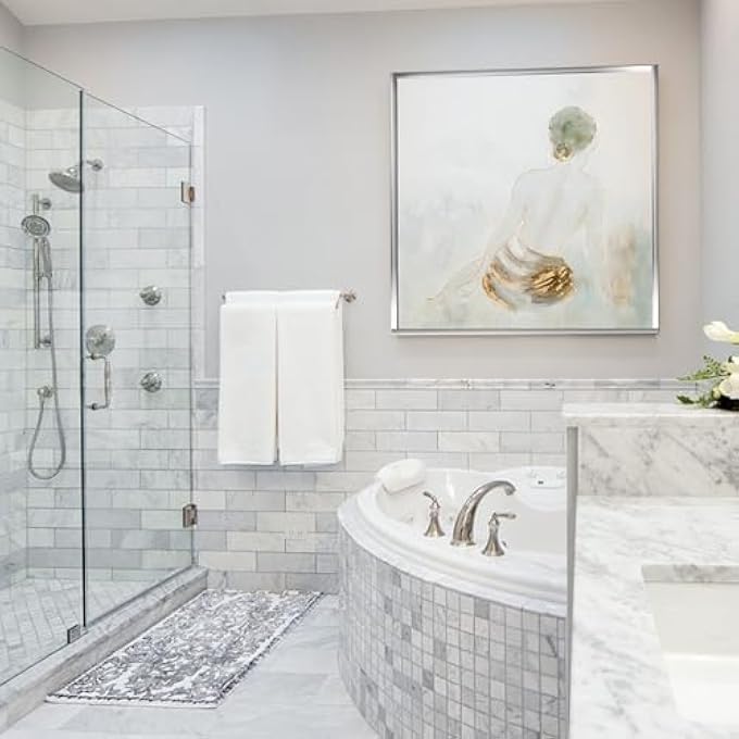 PEEL AND STICK WALL MOLDING TRIM, FLEXIBLE PVC STRIP FOR MIRROR, CABINET, TILE EDGE AND DIY HOME DECORATION (GLOSSY SILVER, 16.4 FT X 0.4 IN) - Image 2