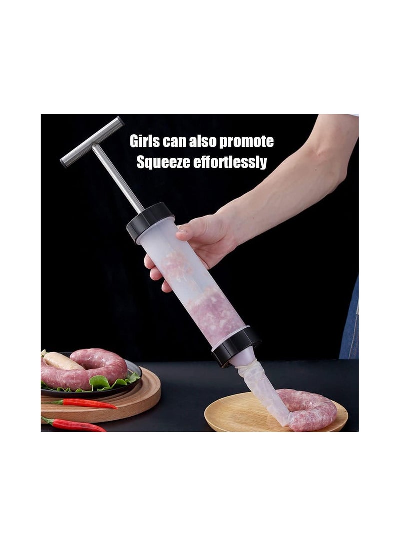 Manual sausage making meat stuffing machine with 3 Sizes Sausage Stuffing Tubes - Image 5