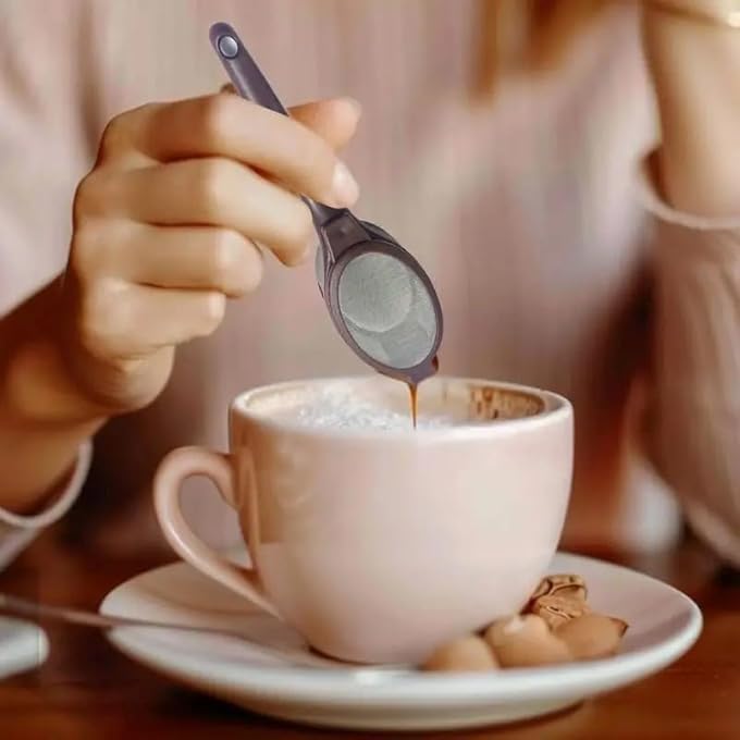 rayihni 2Pcs Coffee Filter Mesh Spoon Tea Strainer SpoonPortable Mesh Tea Filter Coffee And Tea Tools Kitchen AccessoriesRefillable Coffee Pods53 * 158 In - Image 2