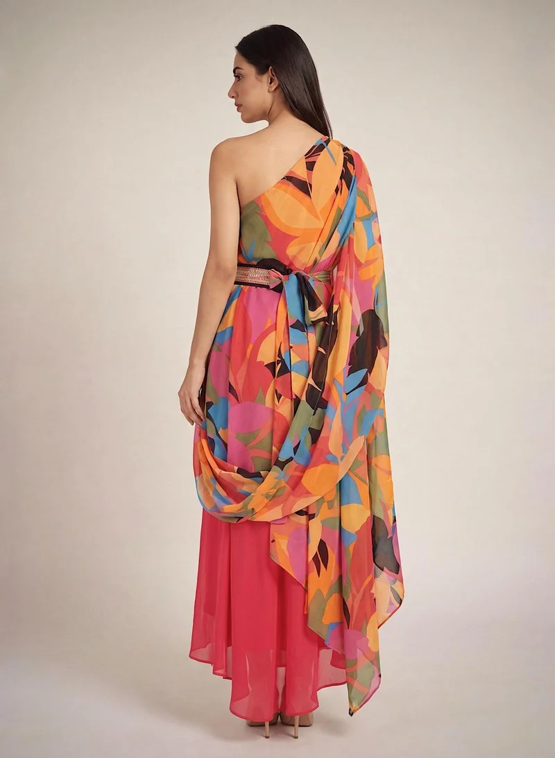 Ecstacy  Printed drape dress for Women | Best Price UAE