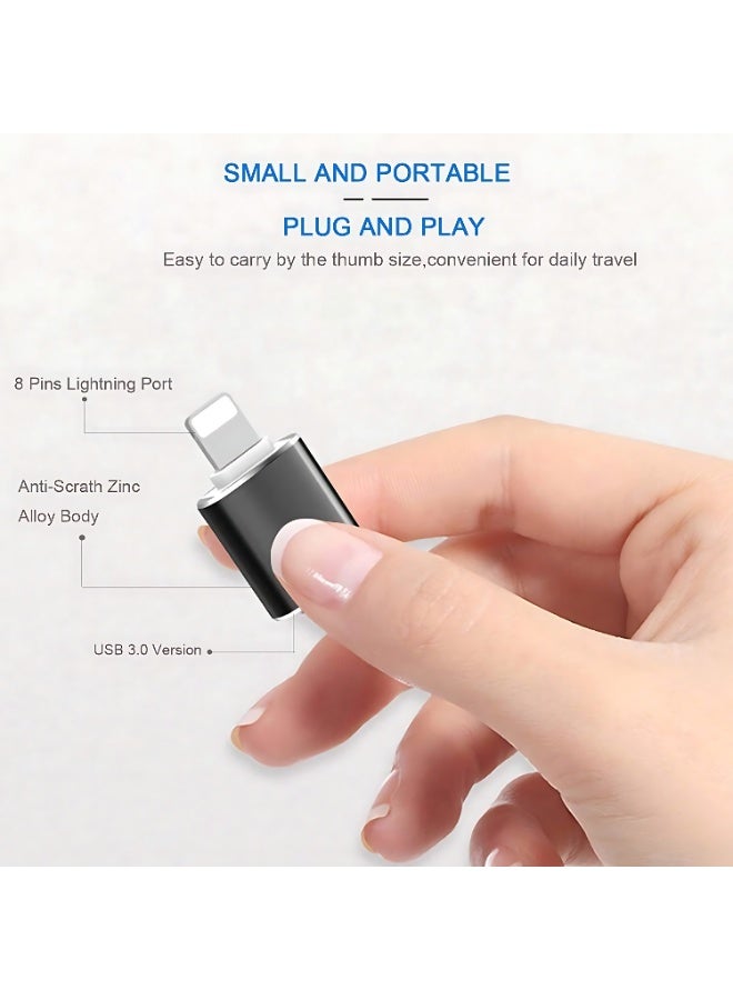 أثير كابل OTG لمحول Lightning Male إلى USB3.0 Female لجهاز Apple iPad Air ، والكاميرا ، وقارئ البطاقات ، ومحرك أقراص فلاش ، والماوس ، ولوحة المفاتيح ، والمحور ، و MIDI - Image 3