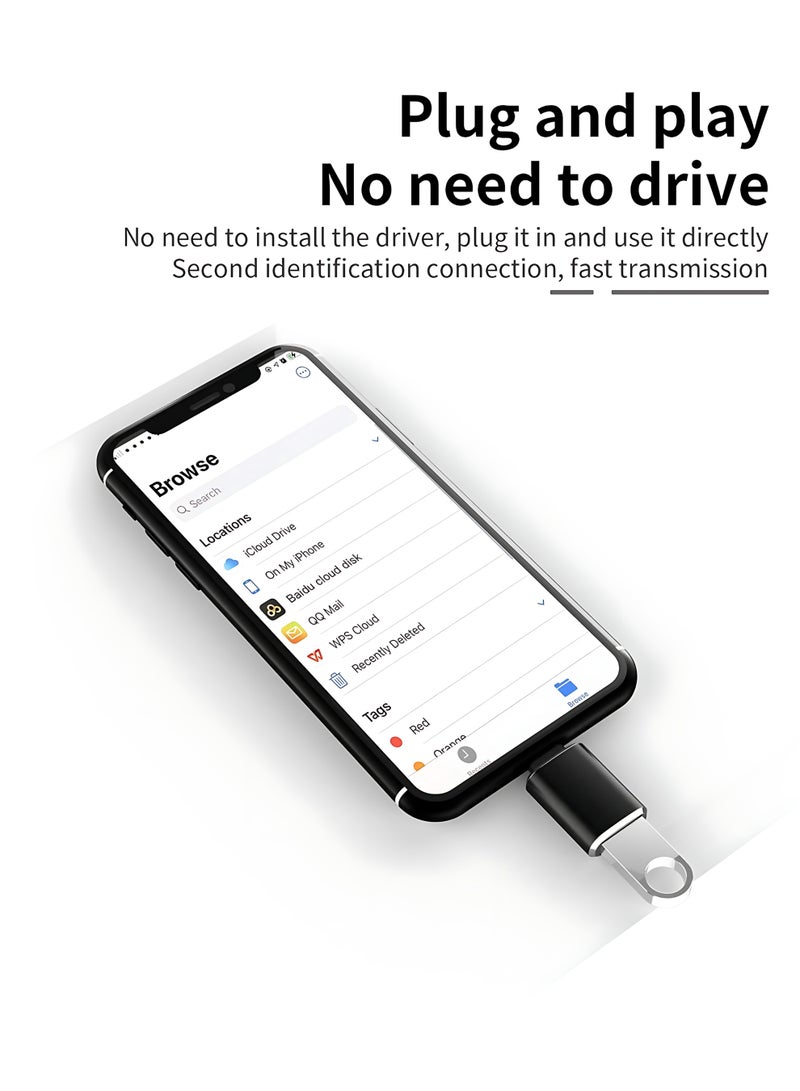 أثير كابل OTG لمحول Lightning Male إلى USB3.0 Female لجهاز Apple iPad Air ، والكاميرا ، وقارئ البطاقات ، ومحرك أقراص فلاش ، والماوس ، ولوحة المفاتيح ، والمحور ، و MIDI - Image 4