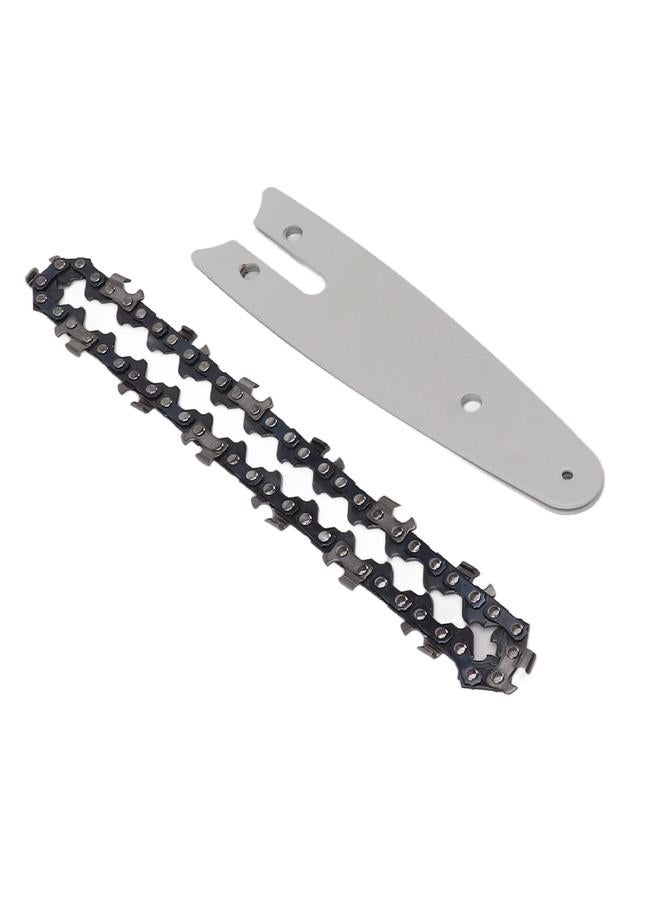 Thoraya Mini Chain Guide Bar Combo Manganese Steel Faster Speed High Hardness Smooth Cutting Chainsaw Chain Guide Bar Replacement 4inch with 1/4 28 Links Chain  - Image 3