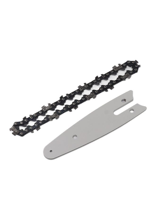 Thoraya Mini Chain Guide Bar Combo Manganese Steel Faster Speed High Hardness Smooth Cutting Chainsaw Chain Guide Bar Replacement 4inch with 1/4 28 Links Chain  - Image 1