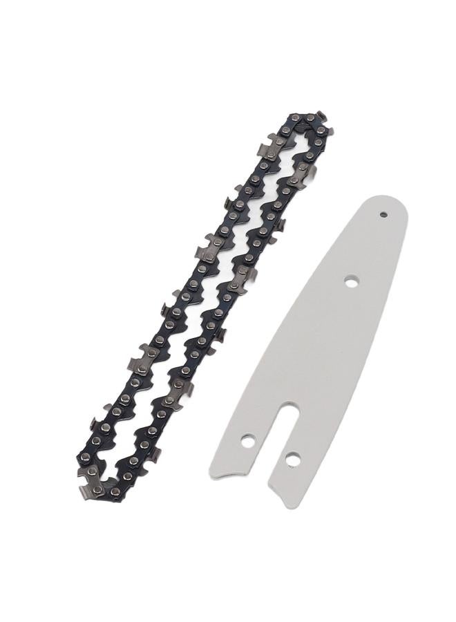 Thoraya Mini Chain Guide Bar Combo Manganese Steel Faster Speed High Hardness Smooth Cutting Chainsaw Chain Guide Bar Replacement 4inch with 1/4 28 Links Chain  - Image 2