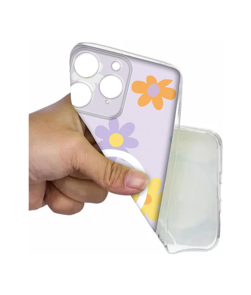 Casotec Case Cover for Realme 15T 5G / Narzo 90 5G Spring Daisy Garden Magnetic Ring Design (Not Magnetic Compatible) | UV Printed Soft TPU Shockproof Back Case for Realme 15T 5G / Narzo 90 5G - Image 4