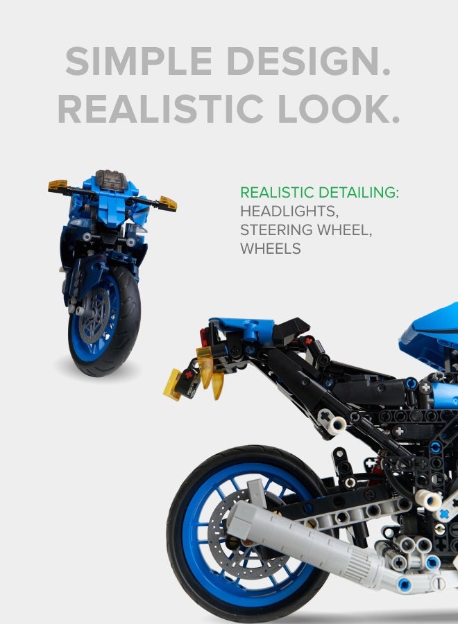 SHARMAX Road Bike Building Set – 1012-Piece Bicycle Model Kit with Moving Parts, ABS Plastic, Soft Rubber Tires, Gift Box & Stickers, Realistic Road Bicycle for Builders and Collectors - Image 5
