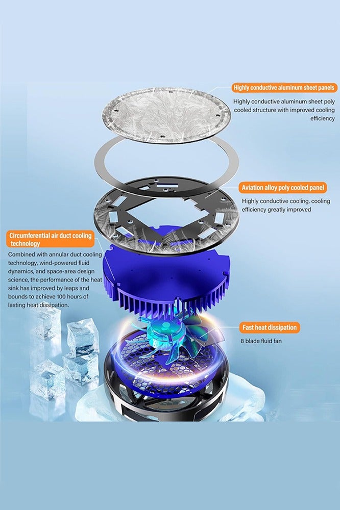 Joshberg Magnetic iPad Cooler-Magnetic Phone Cooler,Universal Cooling Fan for iPhone/Android/iPad, Rapid Cooling & Silent Performance with Two Levels Adjustable, Ideal for Gaming, TikTok Live Broadcast & Outdoor Vlog - Image 4