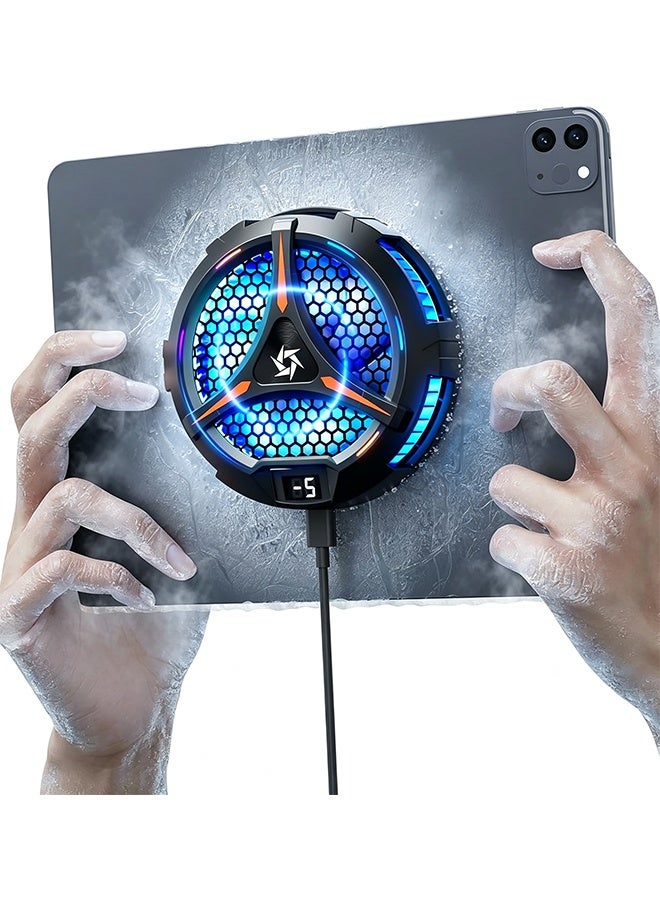 Joshberg iPad Cooler,Magnetic Tablet Cooler for ipad/Surface pro/Samsung Tab,Compatible for Steam Deck,Universal Radiator with Temperature Display for Mobile Gaming,Tiktok Live Streaming - Image 1