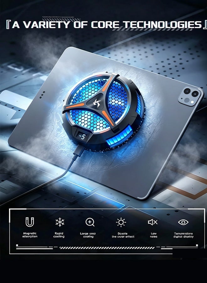 Joshberg iPad Cooler,Magnetic Tablet Cooler for ipad/Surface pro/Samsung Tab,Compatible for Steam Deck,Universal Radiator with Temperature Display for Mobile Gaming,Tiktok Live Streaming - Image 2