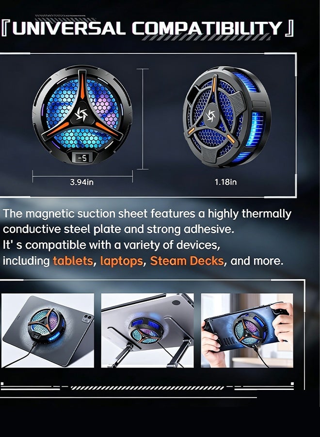 Joshberg iPad Cooler,Magnetic Tablet Cooler for ipad/Surface pro/Samsung Tab,Compatible for Steam Deck,Universal Radiator with Temperature Display for Mobile Gaming,Tiktok Live Streaming - Image 4