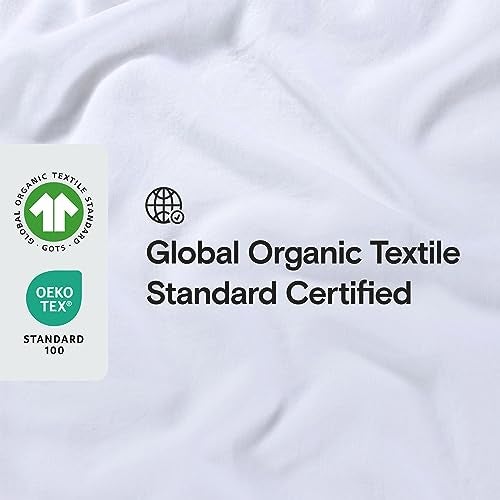 Sijo Stone Washed Organic French Linen Bed Sheet Set, GOTS Certified Organic, Best Cooling Linen Sheet Award by Sleep Foundation, 3 Piece - 2 Pillowcases and 1 Fitted Sheet (Snow, Queen) - Image 3